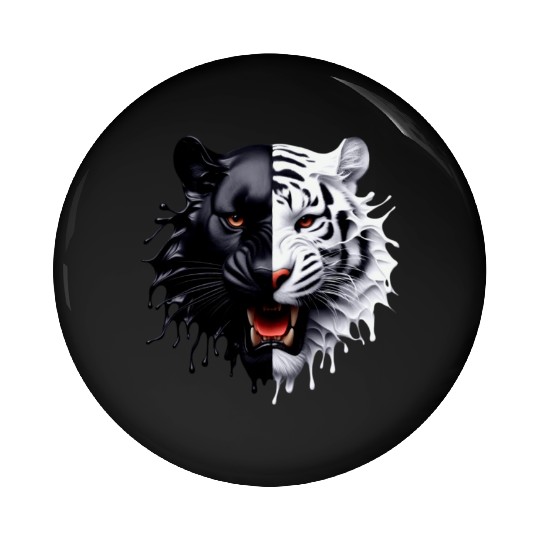 3D realistic black panther & Leopart Design Pin Buttons