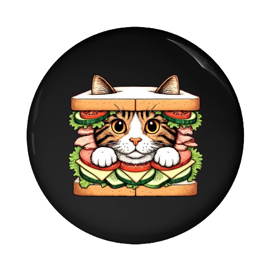 Sandwich Kitty Pin Buttons