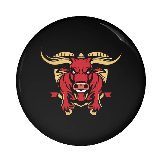 Saint Fermin bulls running Pin Buttons design