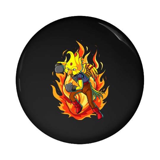 The Boxing Bird of Paradise Pin Buttons