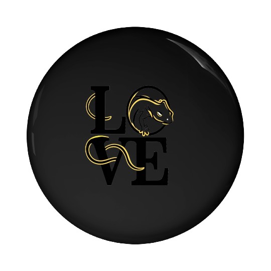 Love Crested Gecko Lizard Design Pin Buttons