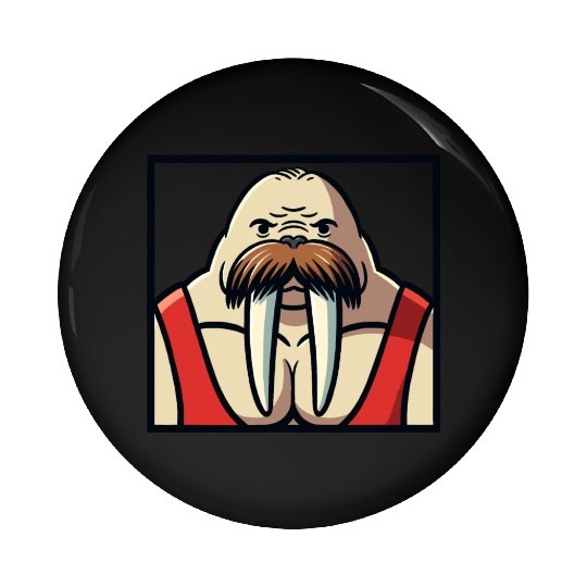 Walrus Wrestler Pin Buttons