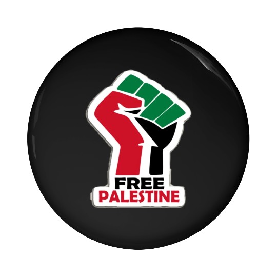 Bold Pro-Palestine Fist Design free Palestine free Pin Buttons