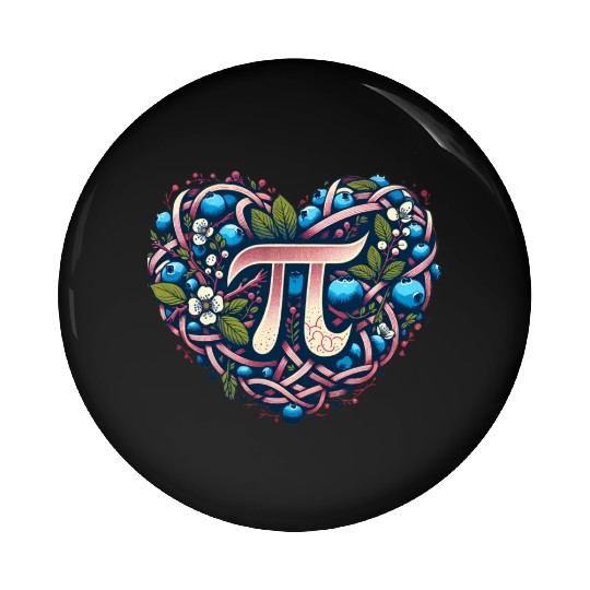Blueberry Pi Day Pin Buttons