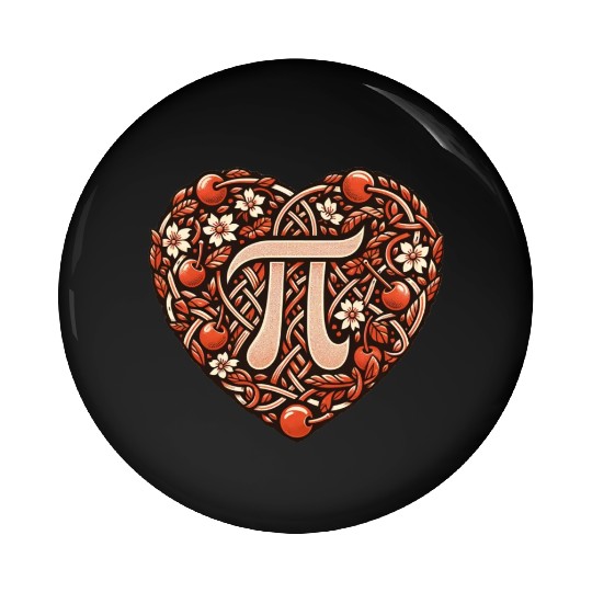 Cherry PI Day Pin Buttons