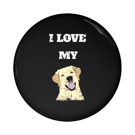I Love My Labrador Retriever Celebration Pin Buttons