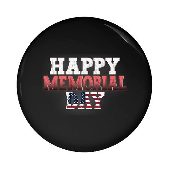 Patriotic Memorial Day Flag Design Pin Buttons