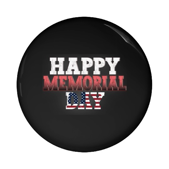 Patriotic Memorial Day Flag Design Pin Buttons