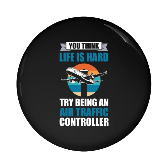 Aviation Aircraft Runway Air Traffic Controller Pin Buttons