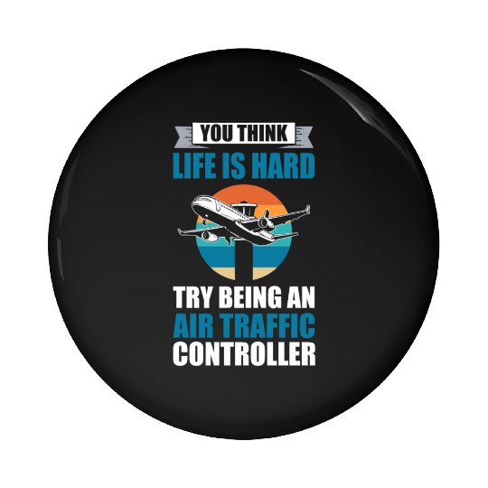 Aviation Aircraft Runway Air Traffic Controller Pin Buttons