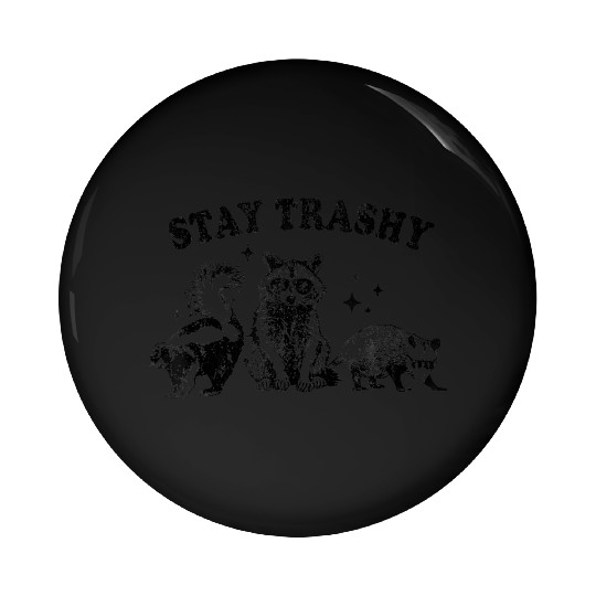 Funny Stay Trashy Raccoons Opossums Animals Lover Pin Buttons