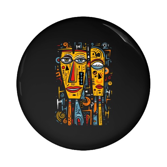 Modern Art Graffiti: Faces of the Urban Pin Buttons
