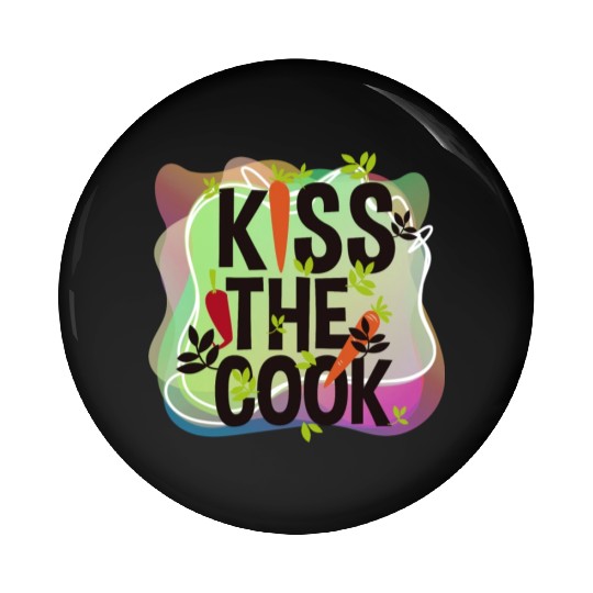 Vector Cartoon Kiss The Cook Carrot Metaphor Art Pin Buttons