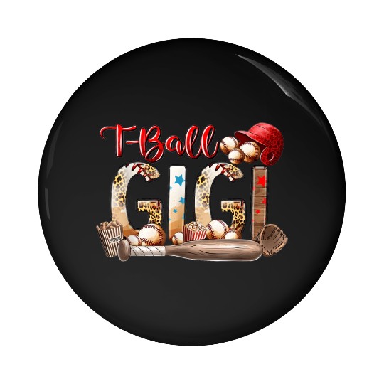 Leopard T-ball Gigi For Baseball Lover Pin Buttons