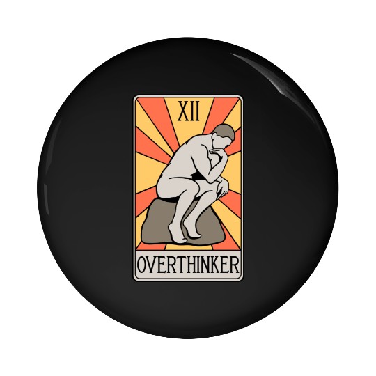 Overthinker Tarot Card - Introvert - Anxiety Pin Buttons