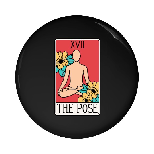 The Pose - Yoga Tarot Card Pin Buttons