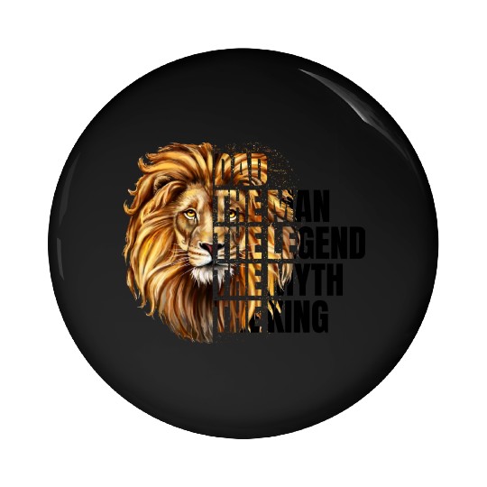 Dad The Man the Legend Lion Pin Buttons