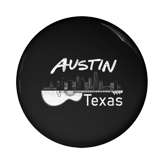 Austin Texas Souvenir Guitar Music Lover Pin Buttons