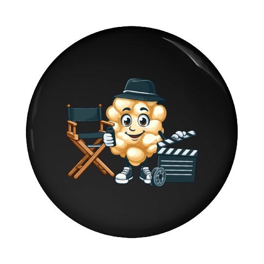 Popcorn Movie Fan Cinema Pin Buttons