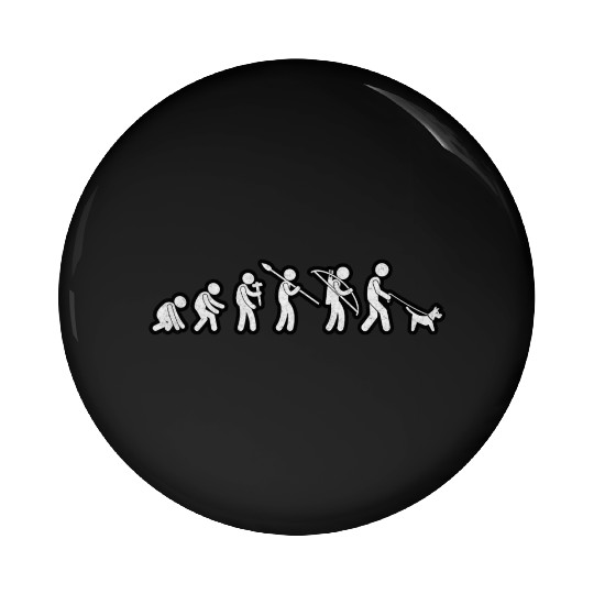 Evolution of Man Gassi Gehen White Grunge Pin Buttons