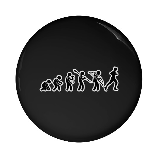 Evolution Running Black Grunge Pin Buttons