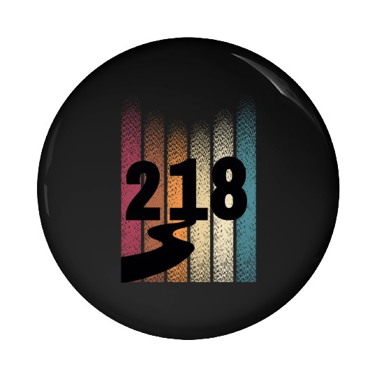 218 Area Code Retro Minnesota Duluth Pin Buttons