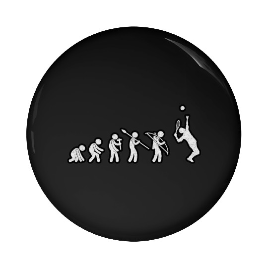 Evolution Tennis White Grunge Pin Buttons
