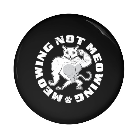 Mewing Not Meowing Funny Cat Meme Jawline Pin Buttons