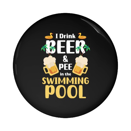 Swimming Pool Summer Cooling Off Friends Pin Buttons