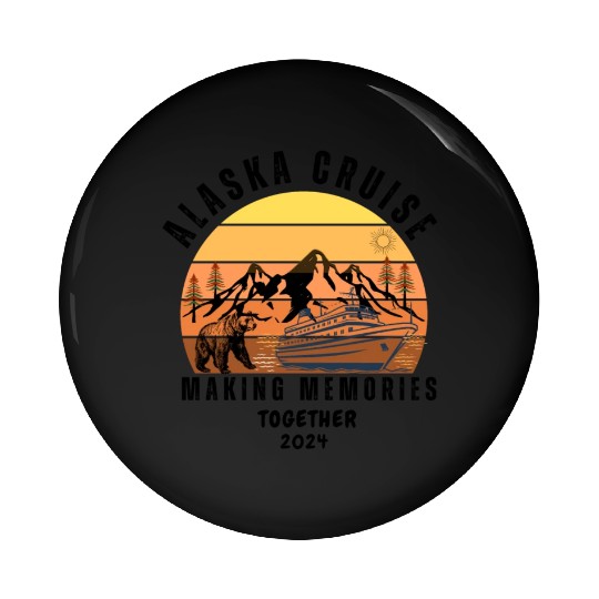 Matching Family Friends and Group Alaska Cruise Pin Buttons