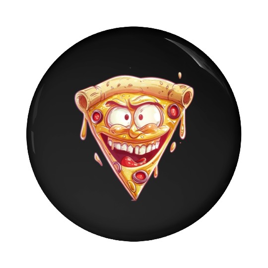 Cheesy Grinning Slice Captures Joy Pin Buttons