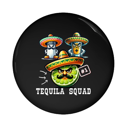 Cinco De Mayo Fiesta Tequila Squad Lime Number One Pin Buttons