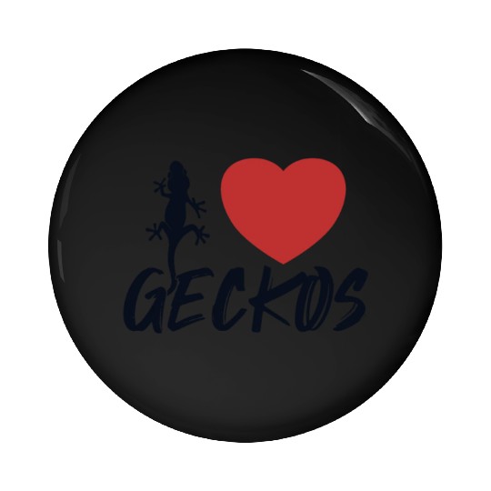 I love Geckos Crested Lizard Gekkota Leopard Gecko Pin Buttons