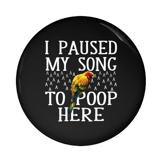 Funnye tropical parrot poop Pin Buttons