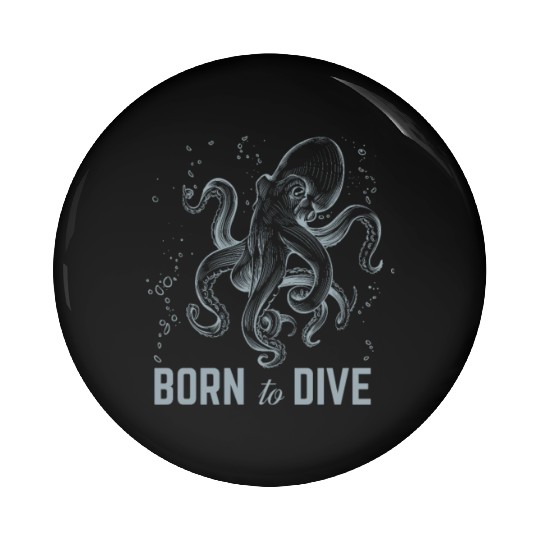 Octopus Ocean Animal Lover - Kraken - Cephalopod Pin Buttons