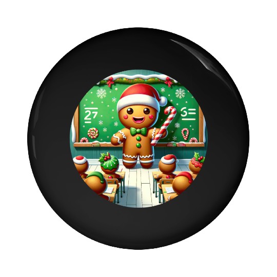 Gingerbread Teach's Yuletide Class Pin Buttons