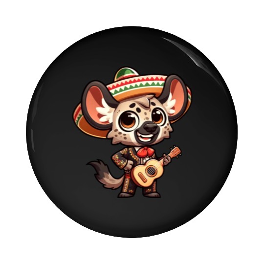 Cinco de Mayo Hyena Giraffe Mariachi Pin Buttons