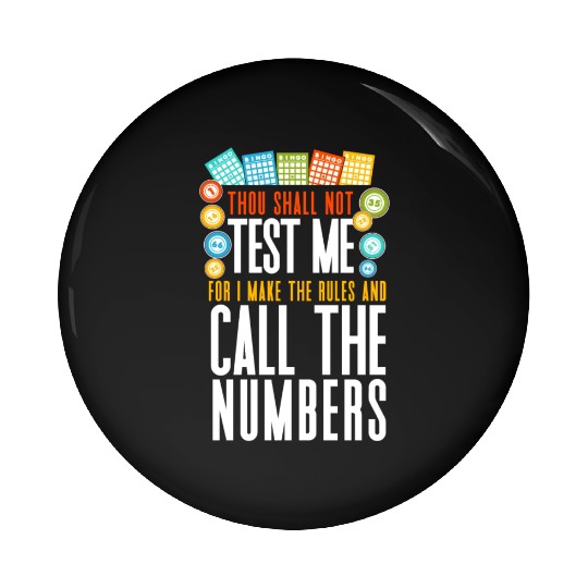 Bingo Player Bingo Caller Thou Pin Buttons