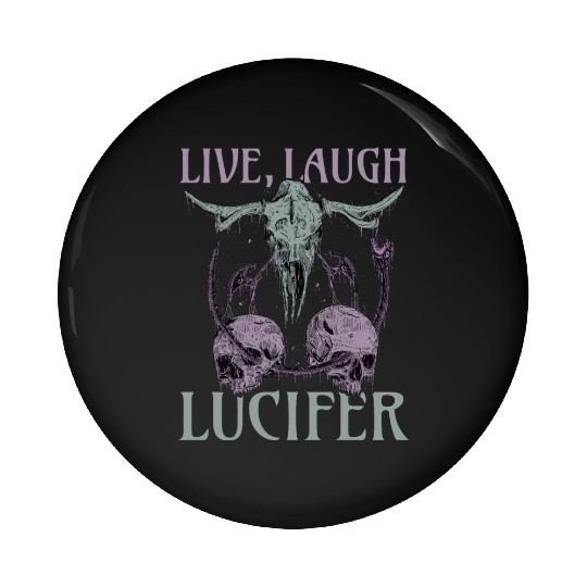 Live Love Lucifer Goth Festival Death Metal Pin Buttons