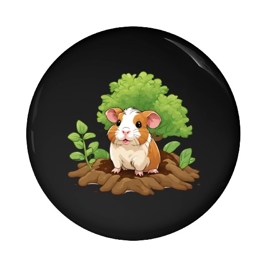Earth Day Guinea Pig: Vibrant Eco-Friendly Design Pin Buttons