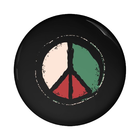 Free Palestine - Peace Symbol Pin Buttons
