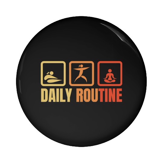 Yoga Daily Routine Pin Buttons