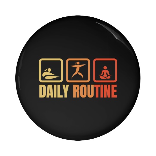 Yoga Daily Routine Pin Buttons