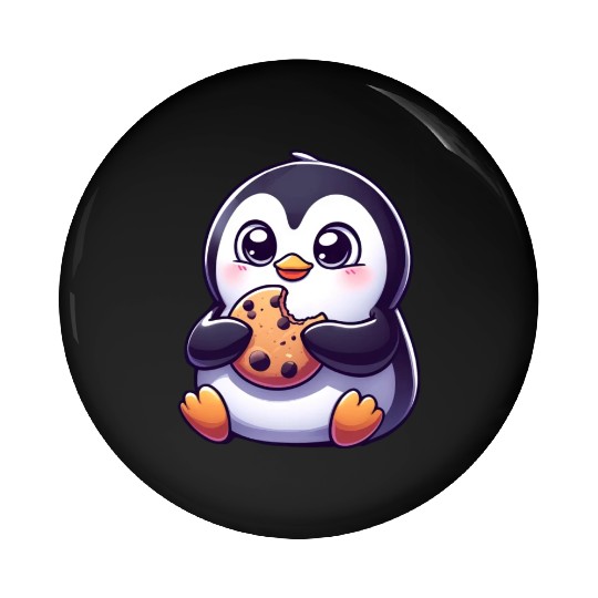 Penguin Cookie Sweet Dessert Biscuit Pin Buttons