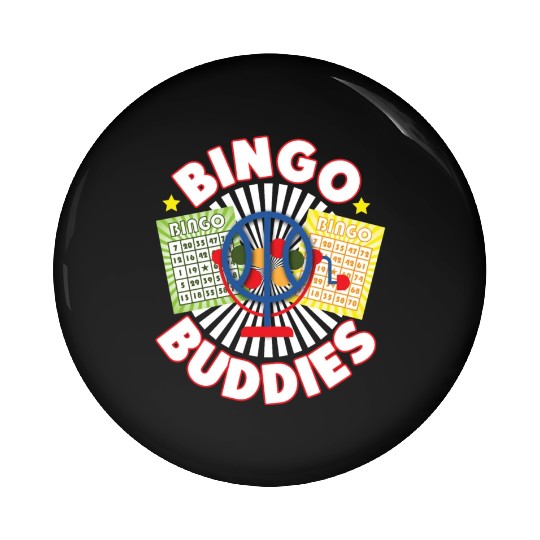 Bingo Player Besties Friends Bingo Pin Buttons