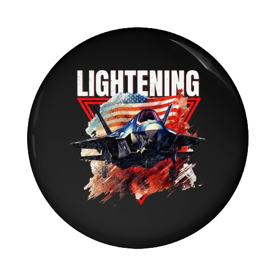 F35 Lightning Fighter Jet Plane Veteran Military Pin Buttons