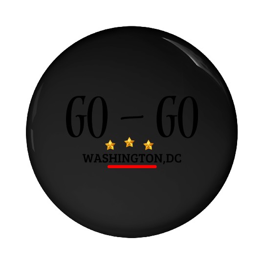 GO-GO DC on unisex Pin Buttons