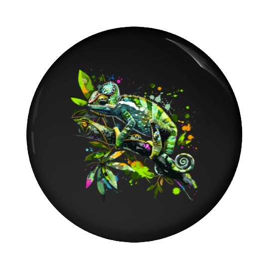 Chameleonaire A Rich Lizard for Lizard Pet Lover Pin Buttons