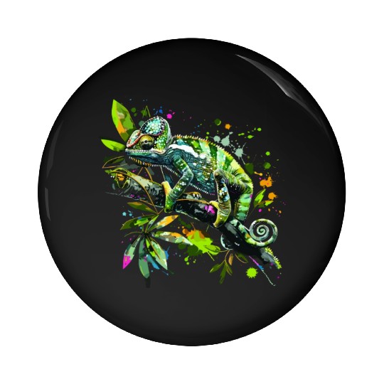 Chameleonaire A Rich Lizard for Lizard Pet Lover Pin Buttons