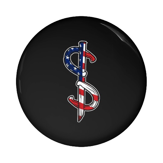 Horseshoe Pitching USA FLag Pin Buttons